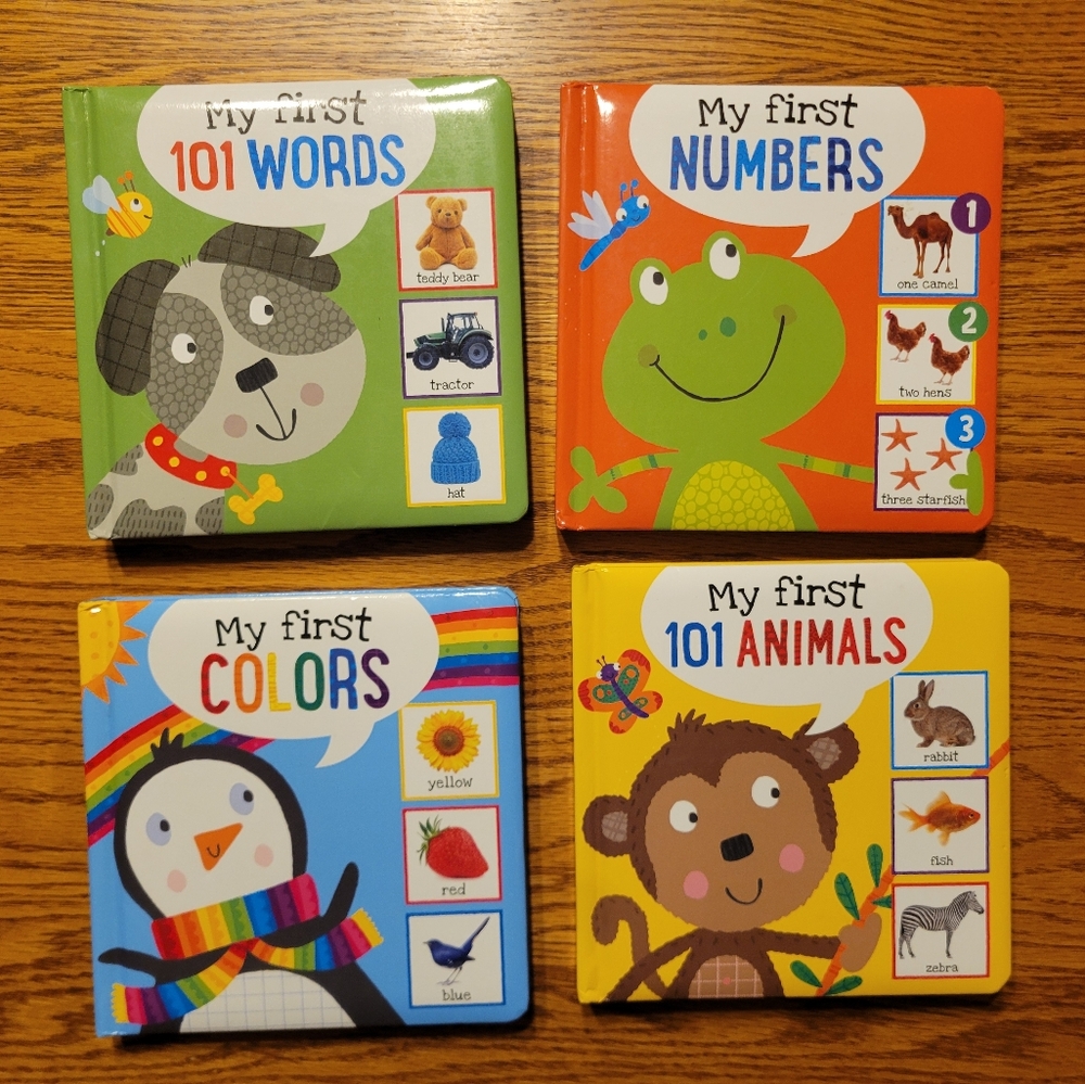 Board Book Set: Colors, Words, Animals & Numbers